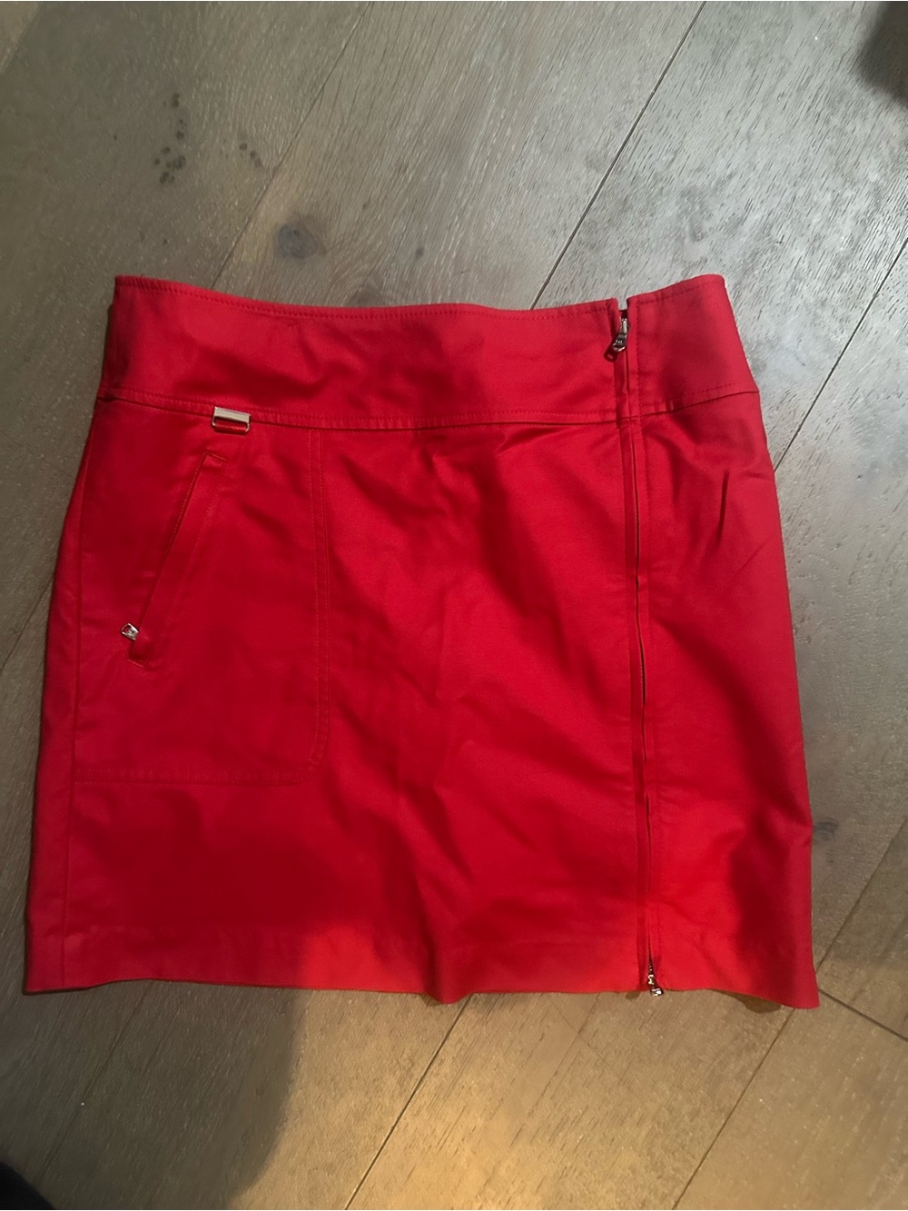 Ralph Lauren Golf Red Stretch Zip Pocket Skort Skirt Size 6
